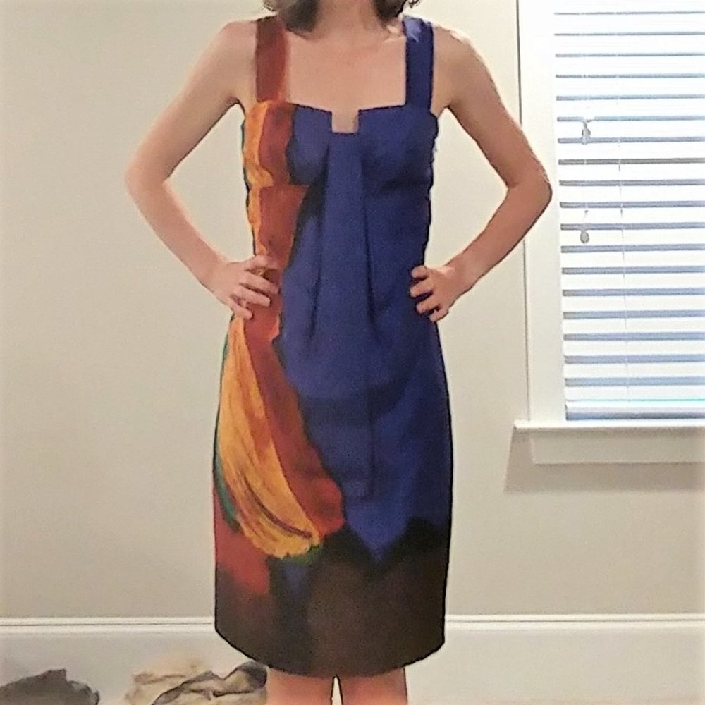 Donna Morgan Colorful Silk Dress